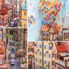 Flying House Chasing Dreams Book Nook Kit
