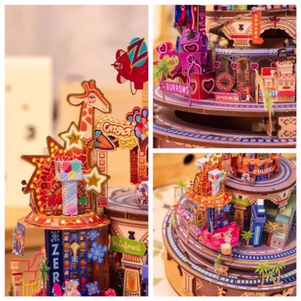 Zootopia Multi-layer DIY Assembled music box Kit