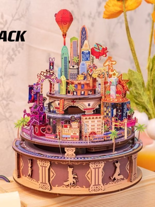 Zootopia Multi-layer DIY Assembled music box Kit