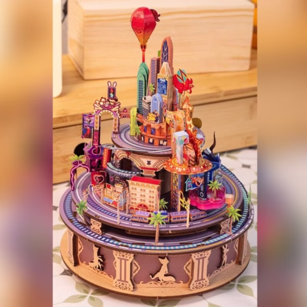 Zootopia Multi-layer DIY Assembled music box Kit