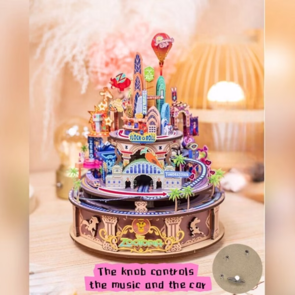 Zootopia Multi-layer DIY Assembled music box Kit