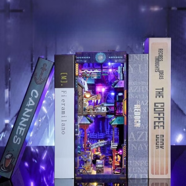 Cyberpunk Chinatown Book Nook Kit
