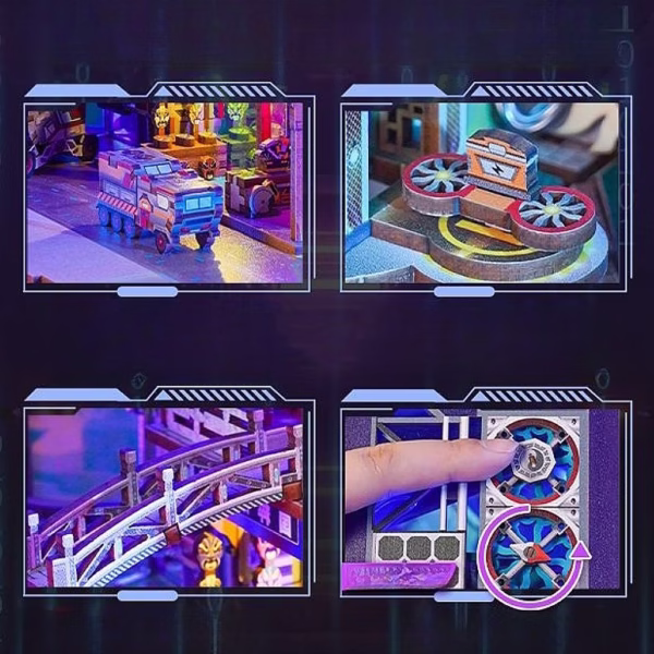 Cyberpunk Chinatown Book Nook Kit