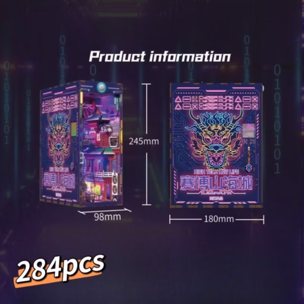 Cyberpunk Chinatown Book Nook Kit