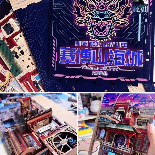 Cyberpunk Chinatown Book Nook Kit