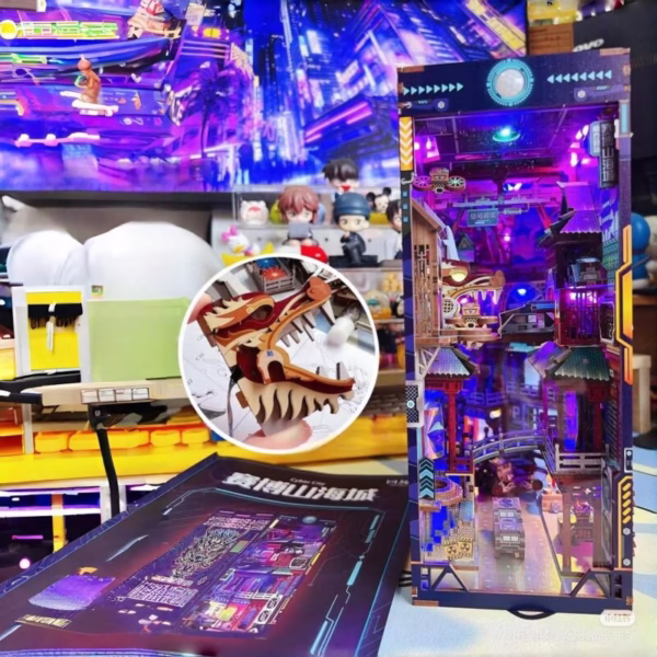 Cyberpunk Chinatown Book Nook Kit