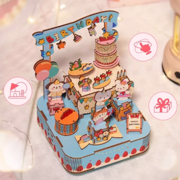 Cat Happy Birthday DIY Music Box Kit