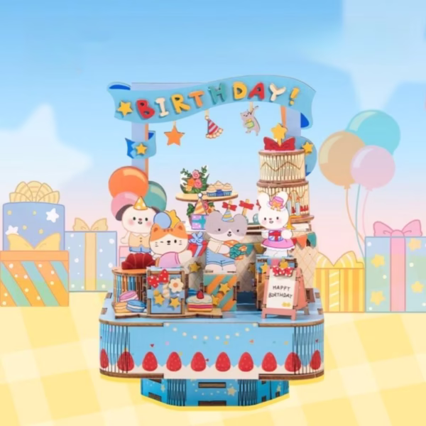 Cat Happy Birthday DIY Music Box Kit