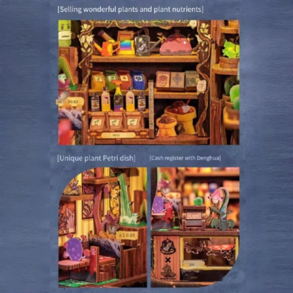 Mini Magic House Miniature Doll House DIY Book Nook Kit