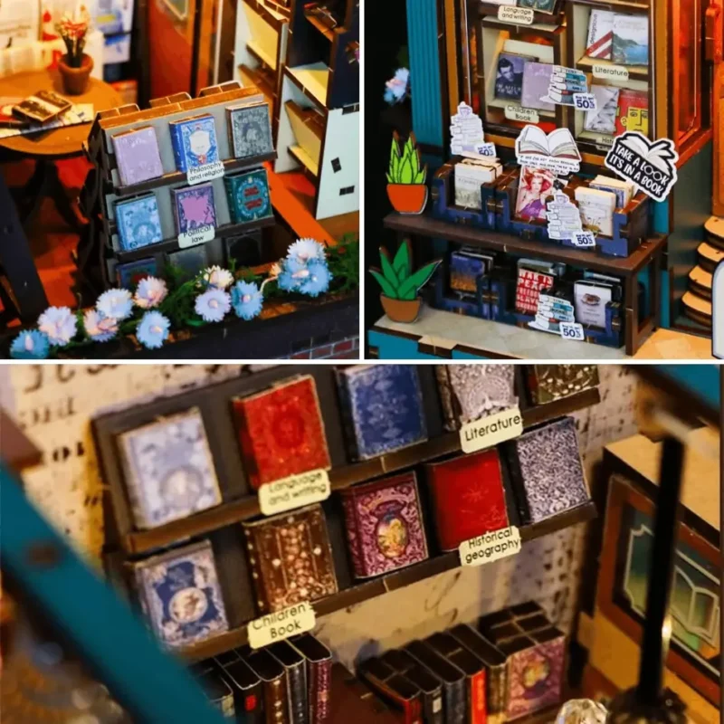 Soul Bookstore Café Wide DIY Book Nook Kit