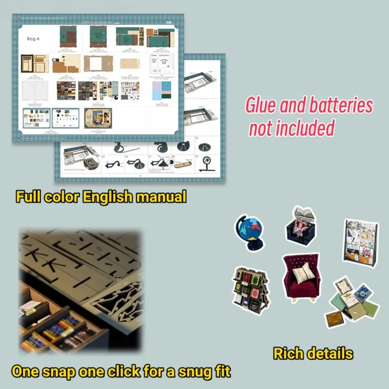 Soul Bookstore Café Wide DIY Book Nook Kit