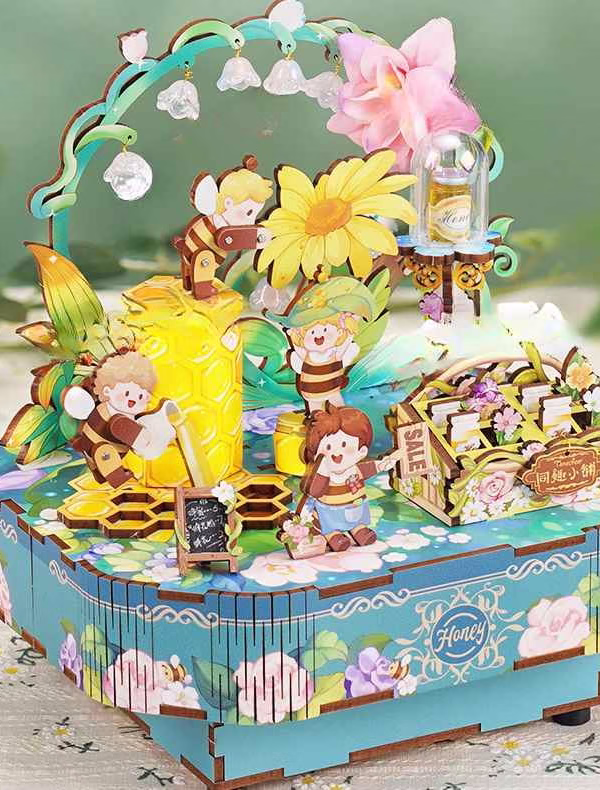 300000892_副本 Blossom Bee DIY Music Box Kit