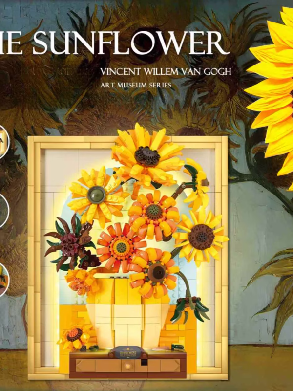 Artist Van gogh's Sunflower Building Blocks