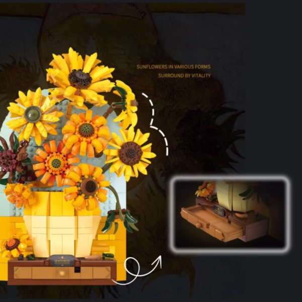 Artist Van gogh's Sunflower Building Blocks