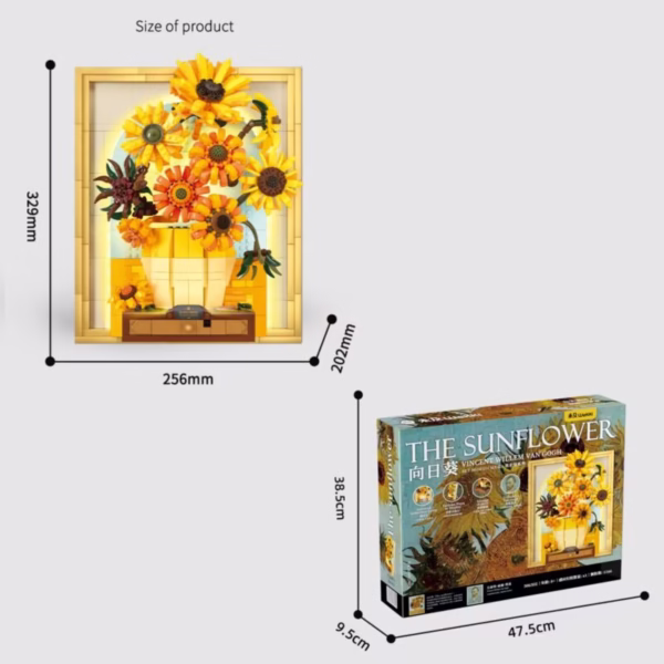 Artist Van gogh's Sunflower Building Blocks