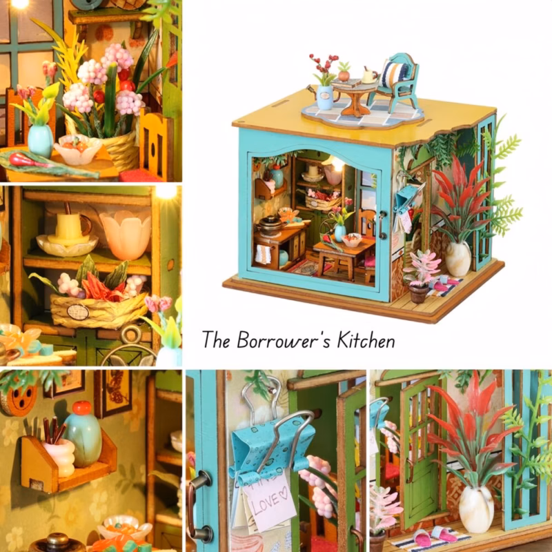 Arrietty's Borrower's House and Kitchen DIY Dollhouse Kit