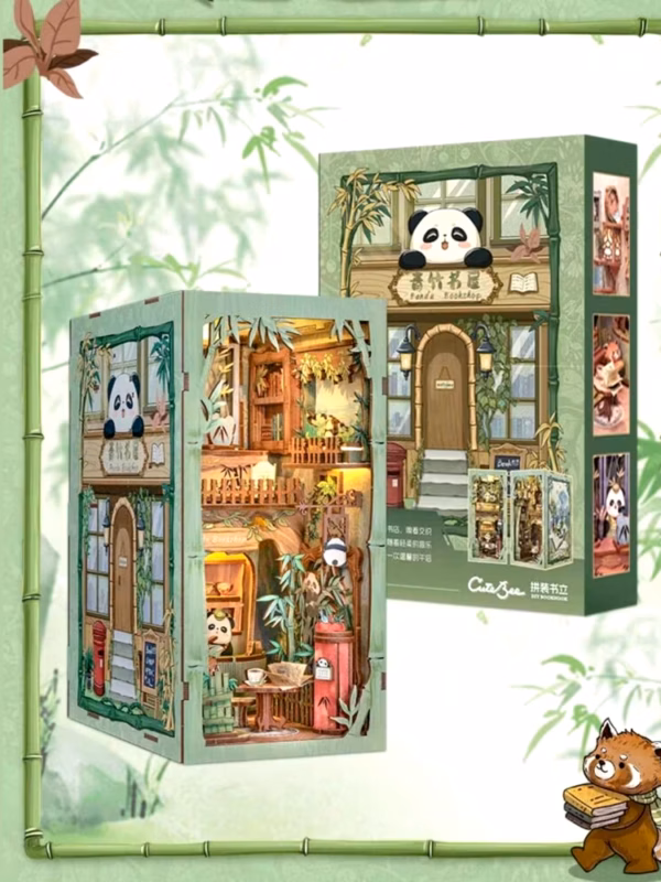 Panda Book Shop DIY Book Nook Kit