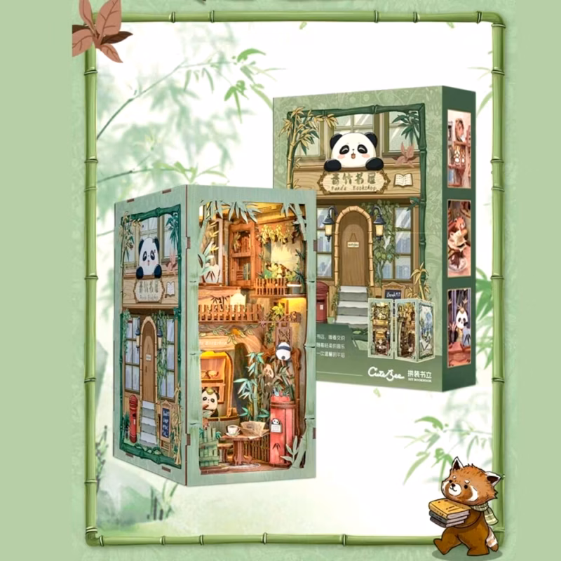 Panda Book Shop DIY Book Nook Kit