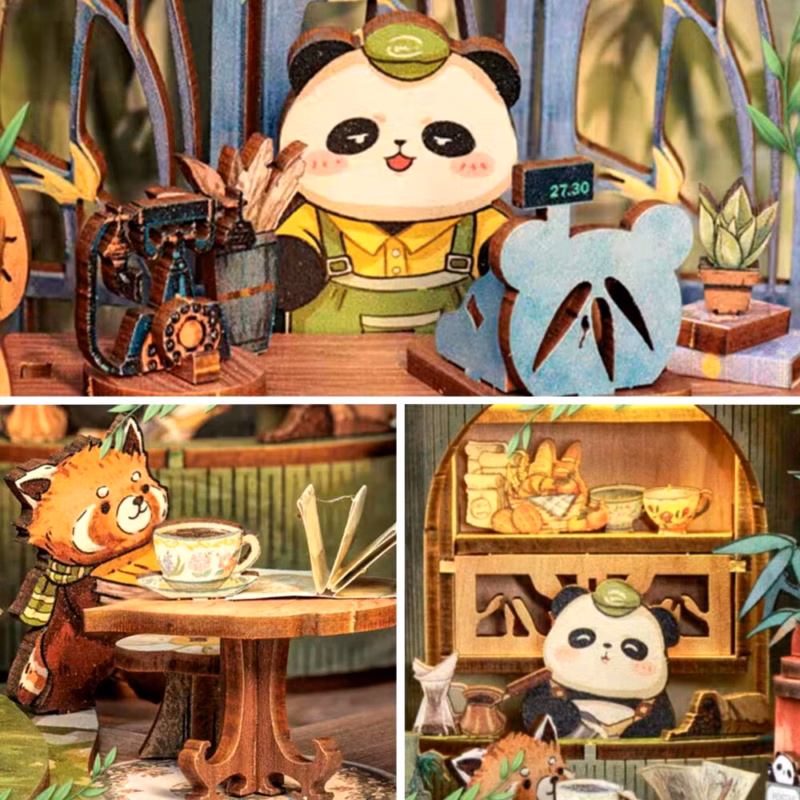 Panda Book Shop DIY Book Nook Kit