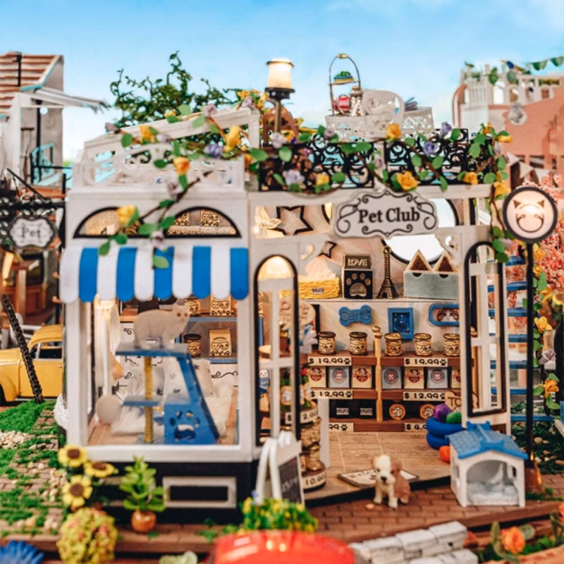 Cozy Pet Haven Cat & Dog DIY Dollhouse Kit