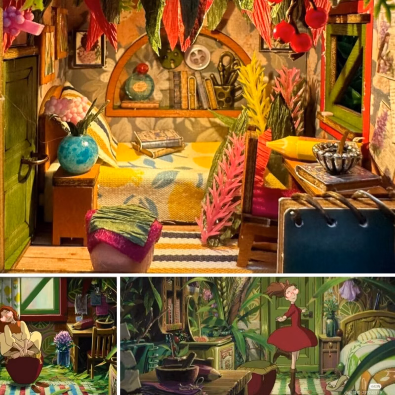 Arrietty's Borrower's House and Kitchen DIY Dollhouse Kit