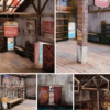 1:64 DIY Wild West Frontier Town Old Barn Scale Diorama Scene Kits American Garage