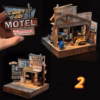 1:64 DIY Wild West Frontier Town Old Barn Scale Diorama Scene Kits American Garage