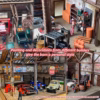 1:64 DIY Wild West Frontier Town Old Barn Scale Diorama Scene Kits American Garage