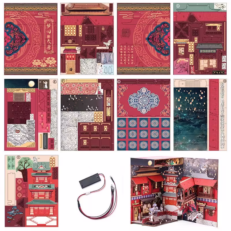 LiBai Dream Back to the Tang Dynasty DIY Book Nook Kit