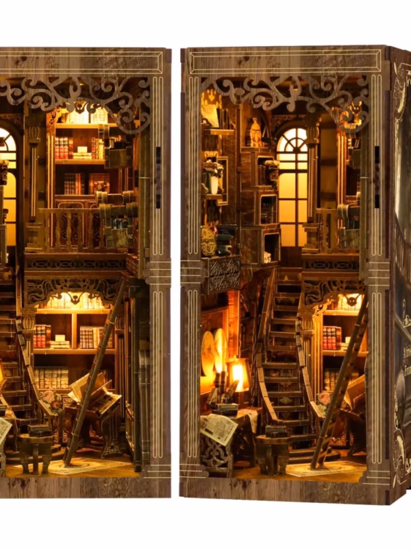 H0db92be4fbab489481ec64643e8078bdE Ancient books collection room DIY Book Nook Kit