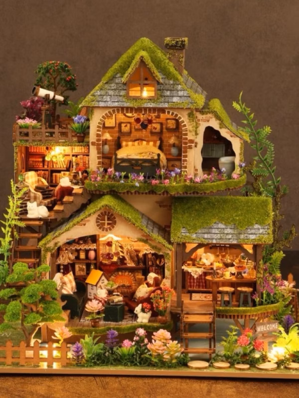 img_0307 A Cabin in the Forest Multi-layered DIY Dollhouse Kit