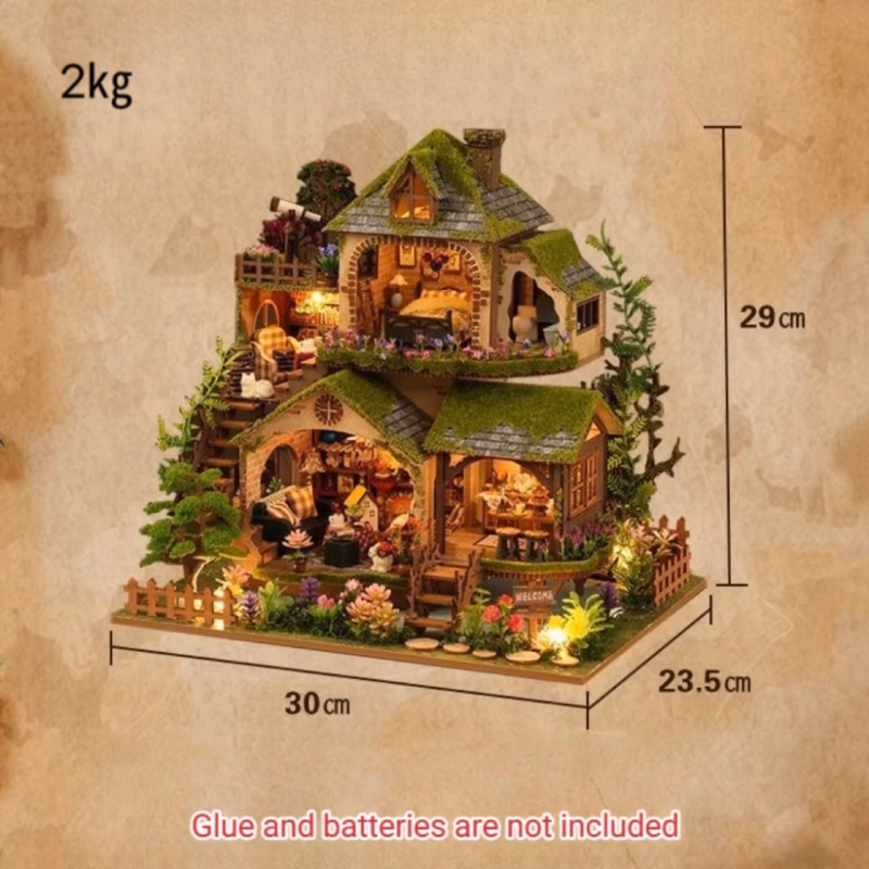 A Cabin in the Forest Multi-layered DIY Dollhouse Kit