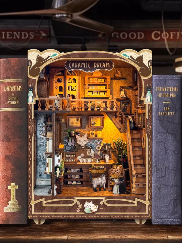 Carmel Dream Cat Cafe Mini DIY Book Nook Kits