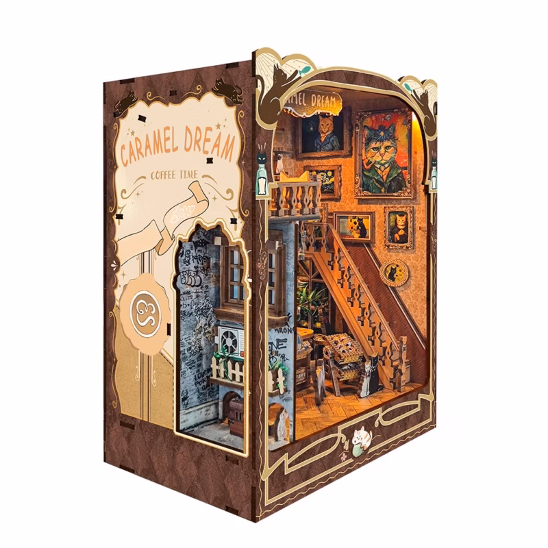 Carmel Dream Cat Cafe Mini DIY Book Nook Kits