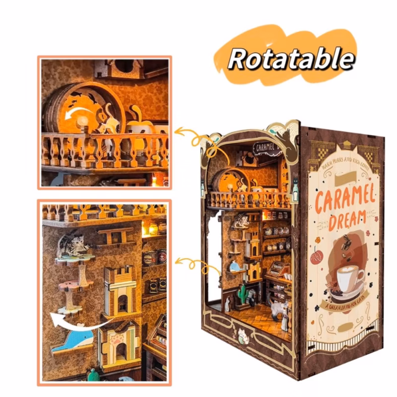 Carmel Dream Cat Cafe Mini DIY Book Nook Kits