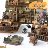 Pirates Oceans Rogue Harbor DIY Book Nook Kit