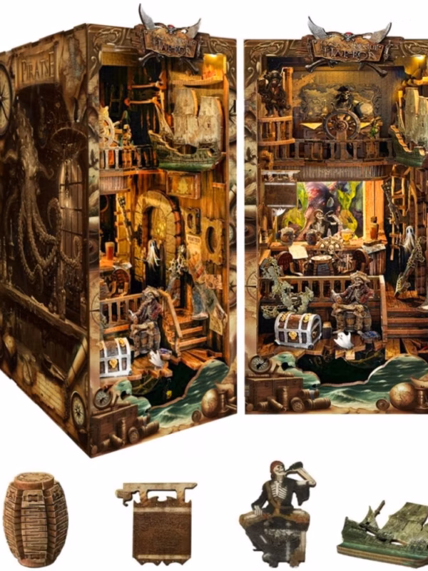 Pirates Oceans Rogue Harbor DIY Book Nook Kit
