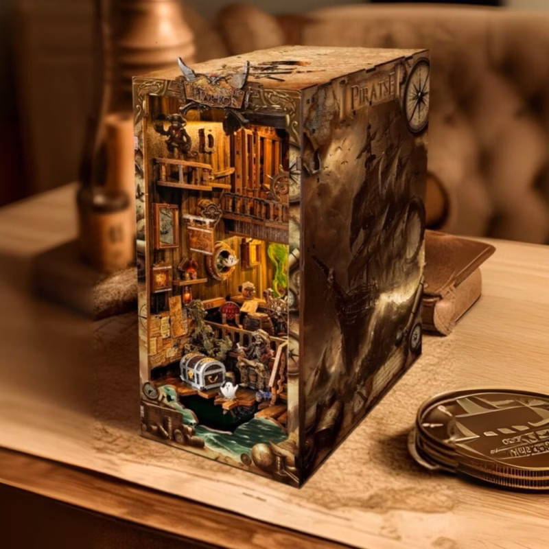 Pirates Oceans Rogue Harbor DIY Book Nook Kit