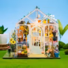 Transparent Sunshine Flowers Mini Doll House