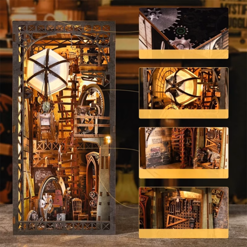 Uncle Peter’s Airship Warehouse DIY Book Nook Kit