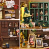 Merry Christmas Eve Green Cabin DIY Book Nook Kit