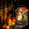 Merry Christmas Eve Green Cabin DIY Book Nook Kit