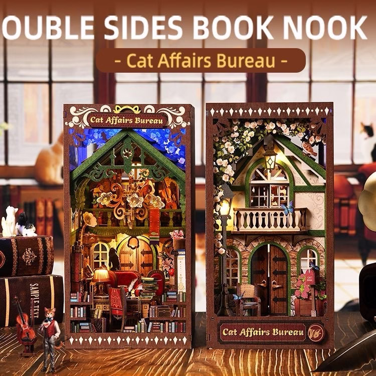 猫の恩返し The Cat Returns Baron Cat's Bureau Dual-Sided DIY Book Nook Kit