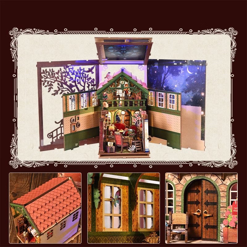 猫の恩返し The Cat Returns Baron Cat's Bureau Dual-Sided DIY Book Nook Kit