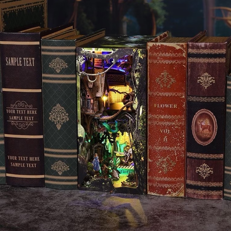 Alice in wonderland Falls into the Rabbit Hole DIY Book Nook Kit