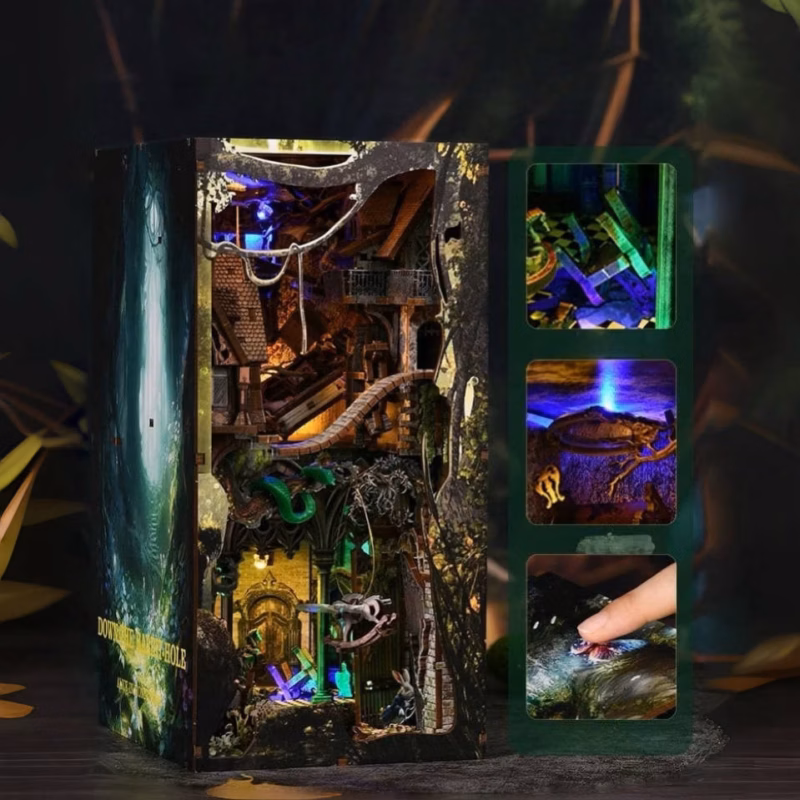 Alice in wonderland Falls into the Rabbit Hole DIY Book Nook Kit