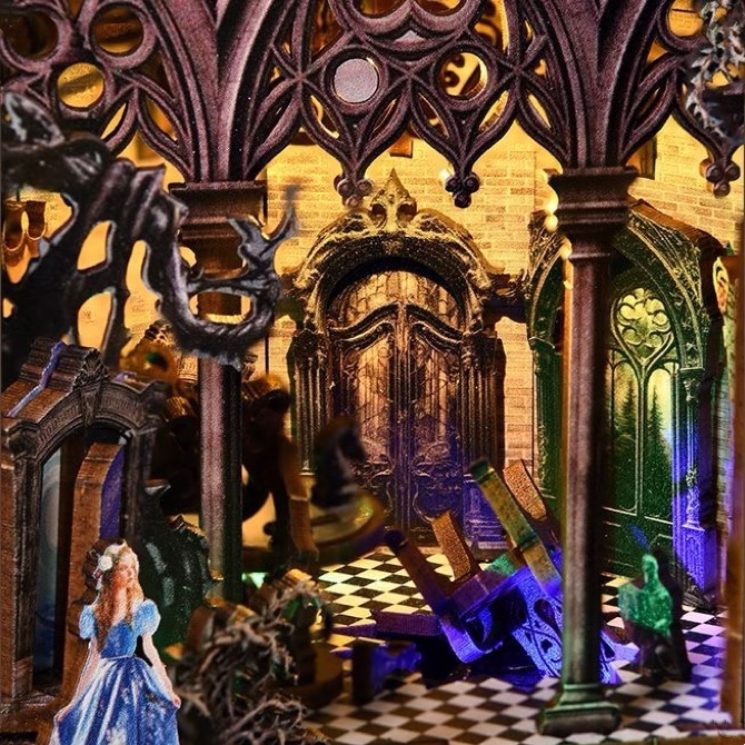 Alice in wonderland Falls into the Rabbit Hole DIY Book Nook Kit