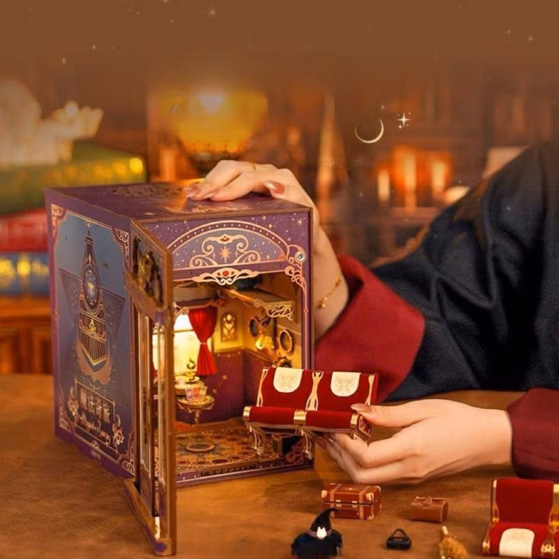 Magic Journey: A Dollhouse of Infinity Train Cabin DIY Music Book Nook Kit