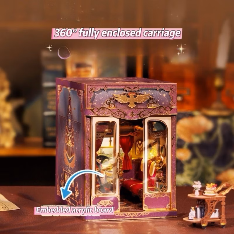 Magic Journey: A Dollhouse of Infinity Train Cabin DIY Music Book Nook Kit