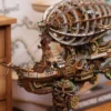 Sailing in Fog - Steampunk Airship Model DIY Assembly 3D Puzzle Music Box Kit